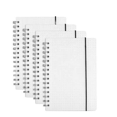 4 Pack B5 A5 A6 Size Dot Grid Spiral Notebook with Thick Paper for Bullet Journaling